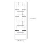 2 Pack Garden Trellis for Climbing Plants, Outdoor Metal Grid Panels for Roses, Vine Flower, Cucumber, Clematis, 72" Tall