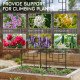 2 Pack Garden Trellis for Climbing Plants, Outdoor Metal Grid Panels for Roses, Vine Flower, Cucumber, Clematis, 72" Tall