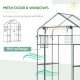 Walk-in Greenhouse with 4 Shelves, 56" x 29" x 77" Mini Greenhouse ,Roll-Up Door, Mesh Windows for Seedling, Flowers, Plant Growing, Clear