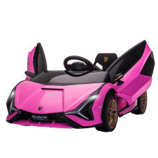 12V Battery-Powered Kids Electric Ride-On Car with Parental Remote Control, Music, Lights, and MP3 Input for Ages 3–5, Pink