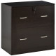 2 Drawer File Cabinet with Lock, Office Filing Cabinet, Hanging Bar for Letter Size, Home Office, Espresso