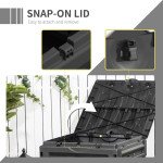 Compost Bin, Garden Composter with 80 Vents and 2 Doors, 120 Gallon (450L), Black