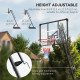 Soozier Outdoor Portable Basketball Hoop and Stand with Backboard Weighted Base Wheels, 115.4"-137.8" Height Adjustable