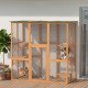 71" x 39" x 71" Cat Cage, Large Outdoor Wooden Cat Patio with 6 Balanced Platforms and Asphalt Roof, Orange