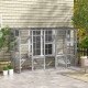 Large Outdoor Catio with Condos, Platforms, Doors, Ladders, Weather-Resistant Roof, Grey