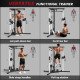 Soozier Multifunctional Home Gym Machine with Pull Up Bar, 15-Position Adjustable Strength Training Workout Station