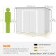 7' x 4' Galvanised Steel Garden Shed, with Foundation Kit - Grey
