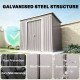 7' x 4' Galvanised Steel Garden Shed, with Foundation Kit - Grey