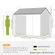 8.5' x 5.5' Metal Garden Storage Shed, Outdoor Tool Storage House with Lockable Door, Vents, Sloped Roof, Light Grey