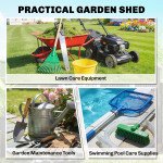 4x5 Lean to Garden Shed with Window Lockable for Garden Tool Storage Grey