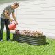 4.9 x 2 x 1ft Galvanized Raised Garden Bed Kit, Metal Planter Box with Safety Edging, Dark Grey