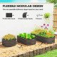 4.9 x 2 x 1ft Galvanized Raised Garden Bed Kit, Metal Planter Box with Safety Edging, Dark Grey
