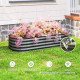 4.9 x 2 x 1ft Galvanized Raised Garden Bed Kit, Metal Planter Box with Safety Edging, Dark Grey