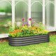 4.9 x 2 x 1ft Galvanized Raised Garden Bed Kit, Metal Planter Box with Safety Edging, Dark Grey