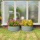 Set of 2 Raised Garden Bed, Metal Planter Box with Safety Edging, Easy-to-assemble Stock Tank, Green