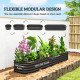 7.9 x 2 x 1ft Galvanized Raised Garden Bed Kit, Metal Planter Box with Safety Edging, Dark Grey