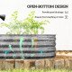 7.9 x 2 x 1ft Galvanized Raised Garden Bed Kit, Metal Planter Box with Safety Edging, Silver