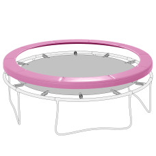 Soozier 12FT Trampoline Spring Cover, Trampoline Pad Replacement, Waterproof and Tear-Resistant, All-Weather Trampoline Accessories, No Holes for Pole, Pink