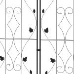 Metal Trellis Set of 2, Garden Trellis for Climbing Plant Support Frames, Leaf Design
