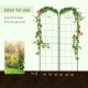 2 Pcs Garden Trellis for Climbing Plants, Outdoor Metal Trellis Plant Support Trellises for Patio, Lawn, Backyard