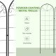 2 Pcs Garden Trellis for Climbing Plants, Outdoor Metal Trellis Plant Support Trellises for Patio, Lawn, Backyard