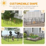 Dog Pen with Gate, 12 Panels Puppy Playpen, Dog Fence, 31.5"H
