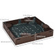 Kids Outdoor Sandbox with Canopy, Bottom Fabric Liner, Brown