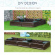 Kids Outdoor Sandbox with Canopy, Bottom Fabric Liner, Brown