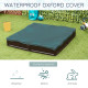 Kids Outdoor Sandbox with Canopy, Bottom Fabric Liner, Brown