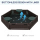 DIY Kids Sandbox with Waterproof Oxford Cover, Sand Playset Station with Bottom Fabric Liner, for 3-12 Years Old, Outdoor Indoor Backyard, Brown