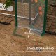 Portable Mini Greenhouse Green House with 3 Tier Shelves, Reinforced Cover, Roll-up Doors, 56.3" x 18.1" x 59.4"