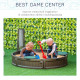 Kids Outdoor Sandbox with Cover Waterproof Oxford Canopy, Bottom Fabric Liner, Children Playset for 3-12 years old, Backyard, Brown