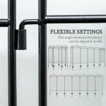 7 Pack Garden Fencing for Yard, Decorative Fence Panels as Flower Edging, Black