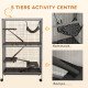 5-Tier Rolling Small Animal Cage, Deluxe Guinea Pig Cage, Ferret Cage for Mink Chinchilla Kitten Rabbit Grey