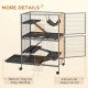 5-Tier Rolling Small Animal Cage, Deluxe Guinea Pig Cage, Ferret Cage for Mink Chinchilla Kitten Rabbit Grey