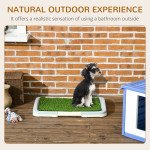 Puppy Training Pad, Indoor Portable Puppy Pad, with Artificial Grass, Grid, Panel, Tray, 24.8" x 19.1"