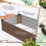 8'x2'x1' Galvanized Raised Bed, Large Elevated Planter Box for Growing Flowers, Herbs and Vegetables, Dark Brown
