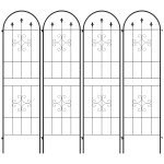 Metal Trellis Set of 4, Garden Trellis for Climbing Plants Support Frames, Arrow Design