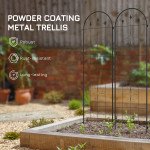 Metal Trellis Set of 4, Garden Trellis for Climbing Plants Support Frames, Arrow Design
