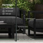 4-Panel Swimming Pool Fence, Aluminium Rustproof Pool Fencing, 4' x 12', Black