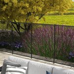 4-Panel Swimming Pool Fence, Aluminium Rustproof Pool Fencing, 4' x 12', Black