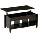 Lift Top Coffee Table, Modern Center Table with Storage Shelves and Hidden Compartment for Living Room, 41