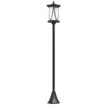50" Solar Post Light, Cool White LED Outdoor Lamp, Waterproof IP44 for Patio, Garden, Backyard, Pathway