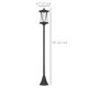 50" Solar Post Light, Cool White LED Outdoor Lamp, Waterproof IP44 for Patio, Garden, Backyard, Pathway