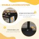 Auto-Close Pet Gate, Stair Gate with Cat Door, Double Locking for Doorways Hallways Stairs, Fits 29"-31.5" Wide, Black
