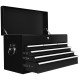 6 Drawer 24" Portable Tool Box with Top Case, Ball Bearing Slides, Metal Tool Chest for Garage, Household and Warehouse