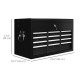 6 Drawer 24" Portable Tool Box with Top Case, Ball Bearing Slides, Metal Tool Chest for Garage, Household and Warehouse