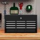 6 Drawer 24" Portable Tool Box with Top Case, Ball Bearing Slides, Metal Tool Chest for Garage, Household and Warehouse