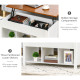 Lift Top Coffee Table, Modern Center Table with Storage Shelves and Hidden Compartment for Living Room, 41
