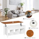 Lift Top Coffee Table, Modern Center Table with Storage Shelves and Hidden Compartment for Living Room, 41